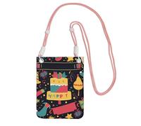 FZQVSLCM Piccole borse a tracolla per le donne borsa del telefono cellulare borsa impermeabile del telefono immagini di buon compleanno portafoglio borse marsupio, rosa, Taglia unica