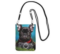 FZQVSLCM Piccole borse a tracolla per le donne borsa del telefono cellulare borsa impermeabile del telefono del bulldog francese cucciolo con la macchina fotografica Portafogli Fanny Pack