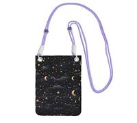 FZQVSLCM Piccole borse a tracolla per le donne borsa del telefono cellulare borsa impermeabile del telefono della borsa del telefono delle stelle e della luna borse del raccoglitore del pacchetto di