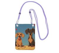 FZQVSLCM Piccole borse a tracolla per le donne borsa del telefono cellulare borsa impermeabile due bassotti portafogli marsupio