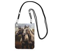FZQVSLCM Piccole borse a tracolla per le donne borsa del telefono cellulare borsa impermeabile due cavalli portafoglio borse marsupio