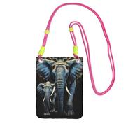 FZQVSLCM Piccole borse a tracolla per le donne borsa del telefono cellulare borsa impermeabile due elefanti portafoglio borse marsupio