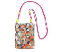 FZQVSLCM Piccole borse a tracolla per le donne borsa del telefono cellulare impermeabile borsa del telefono triangoli modelli portafoglio borse marsupio