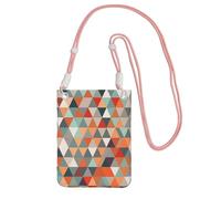 FZQVSLCM Piccole borse a tracolla per le donne borsa del telefono cellulare impermeabile borsa del telefono triangoli modelli portafoglio borse marsupio