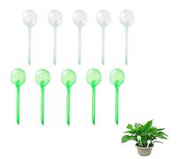 FZSECRIU 10 Pezzi Dosatore Acqua per Piante,Innaffiare Piante in Vacanza,Irrigazione A Goccia per Vasi,Irrigazione Automatica per Vasi,Colori Verdi E Trasparenti, Dimensioni 13 * 5 Cm