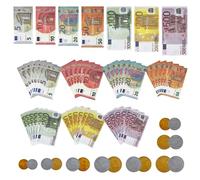 FZSECRIU Set da 188 pezzi con 140 pièces Falso denaro per gioco di ruolo, accessori per il negozio di mercanti