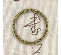 FZSWD 8 pz Pendenti E Ciondoli Cerchio Amore Speranza Fiducia Sogno 35X35 mm Bronzo Antico Argento Colore Placcato Pendenti Che Fanno Fai da Te Gioielli Tibetani Fatti A Mano