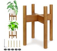 FZYCOM Supporto per Piante, Portavasi da Interno, Porta Vasi Fioriera da Interno Bambu, Piedistallo Alzatina Piante, Porta Vaso per Soggiorno, Camera da Letto e Ufficio, Colore Naturale