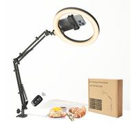 FZYGRAVH Anello Luce per Telefono Mobile 10 Pollice HA CONDOTTO LA Luce Selfie per Computer con Supporto e Telecomando per iPhone Luce Rotonda per Ripresa Video Zoom Riprese