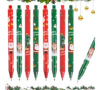 Fzyisw 24 Pezzi Penne Natalizie 0.5mm, Inchiostro Nero, Penne per Bambini e Studenti, Regali di Natale, Riempitivi