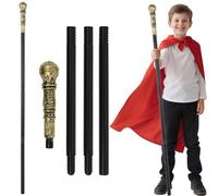 Fzyisw Bastone da passeggio vintage, scettro da passeggio in plastica da 120 cm per Halloween, Cosplay, Carnevale, festa a tema, accessorio per feste con bastone da passeggio antico