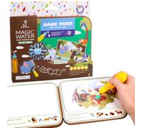 Fzyisw Libro da colorare ad acqua con penne ad acqua, libro da colorare riutilizzabile, per dipingere con acqua, libri da colorare magici a partire dai 3 anni, ideale per i viaggi