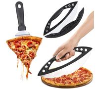 Fzyisw Tagliapizza grande da 30 cm con pala per pizza - Affettatrice per pizza affilata in acciaio inox - facile da pulire e taglio senza sforzo per cucina, feste, picnic, perfetto per gli amanti