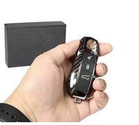FZZ Parts Custodia per chiave in ABS effetto carbonio, adatta per Porsche Cayenne Macan Panamera 911 Cayman Boxster 7529, colore nero
