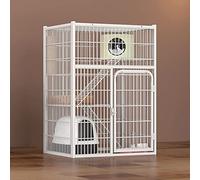 FZZIBQYR Gabbia per Gatti Resistente e di Grandi Dimensioni, Ideale per Gatti di Taglia Grande, cucce e Box per Gatti robusti, per Interni ed Esterni, con scaletta per arrampicarsi.