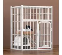 FZZIBQYR Gabbie per Gatti da Interno, Gabbia per Conigli da Interno, recinto per Gatti da Esterno, Gabbia per Gatti in Metallo, Gabbia per furetti con Porte, Rampe e scalette Adatte per furetti, Coni