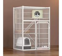 FZZIBQYR Gabbie per Gatti da Interno, Gabbia per Conigli da Interno, recinto per Gatti da Esterno, Gabbia per Gatti in Metallo, Gabbia per furetti con Porte, Rampe e scalette Adatte per furetti, Coni