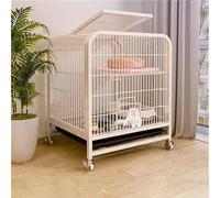 FZZIBQYR Recinto per Gatti Fai-da-Te a 2 Livelli - Box per Interni con Rete Metallica, Gabbia per Animali Domestici su Ruote, Gabbia per Gatti con Ruote per Interni/Esterni per 1-2 Gatti, Conigli, pi