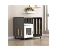 FZZIBQYR Recinto per Gatti in Legno con Ruote - Villa per Interni ed Esterni per la Sicurezza e Il Comfort degli Animali Domestici