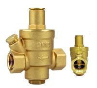 G 1/2" 3/4" 1" 2" Brass Water Pressure Reducing Maintaining Valve DN15/DN20/DN25/DN32 Regulator Adjustable Relief Valve Gauge(DN15)