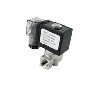 G 1/4" DN8 VX2120-08-SS-NC elettrovalvola a solenoide normalmente chiusa dell'acciaio inossidabile con gli accessori per tubi della guarnizione della gomma di silicone 220VAC 12VDC (con FC10mm, 12VDC)