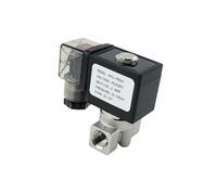 G 1/4" DN8 VX2120-08-SS-NC elettrovalvola a solenoide normalmente chiusa in acciaio inossidabile con guarnizione in gomma siliconica Raccordi per tubi 220VAC 12VDC (220VAC, con K25.4mm)