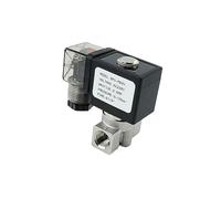 G 1/4" DN8 VX2120-08-SS-NC Elettrovalvola normalmente chiusa in acciaio inossidabile con raccordi for tubi guarnizione in gomma siliconica 220 V CA 12 CC(With 2pcs Clamp,220VAC)