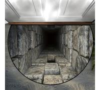 G, 50 x 80, zerbino per interni ed esterni, tappeto con illusione ottica 3D, zerbino per tutte le stagioni, tappetino antiscivolo in pietra con illusione visiva, per camera da letto, soggiorno