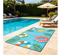 G,60 * 90CM/ 2'0" × 2'11",AVSMGP Zerbino con motivo a onde, Tappeto d'ingresso antiscivolo e assorbente, Tappeti intrecciato a mano a pelo corto per interni ed esterni per cucina, bagno e soggiorno