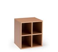 G.A. | Cubotto Libreria Jolly 48x35,5x48cm, Mobile Libreria a 4 Scomparti in Finitura Faggio, Made in Italy