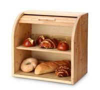 G.a HOMEFAVOR - Mobiletto per il pane, in bambù, a 2 ripiani, con ripiano rimovibile, montaggio fai-da-te