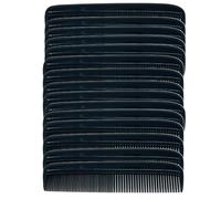 G.B.S Pettine tascabile per barba e baffi da uomo, infrangibile, con denti rotondi, 15 pezzi, colore nero, 15 cm (confezione da 15)