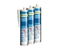 G&B SILICONE ACETICO TRASPARENTE ANTIMUFFA 280ml VETRO ALLUMINIO CERAMICA