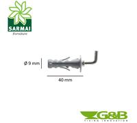 G&B TASSELLO NYLON Ø 9 - 12 MM GANCIO ACCIAIO CORTO MEDIO LUNGO 5 25 50 100 PZ