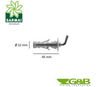 G&B TASSELLO NYLON Ø 9 - 12 MM GANCIO ACCIAIO CORTO MEDIO LUNGO 5 25 50 100 PZ