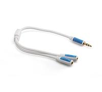 G&BL 6747 Cavo Audio Jack 3.5 M-2 Jack 3.5 F, 0.2 m, Nero