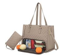 G,Borsa tote da donna 2 in 1 - Borsa da lavoro grande ed elegante con scomparto più fresco, borsa da viaggio o da viaggio - Combinazione definitiva per pranzo e lavoro