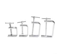 G-Clamp - Morsetto a vite per legno, plastica, metallo e lastre di pietra, campo di serraggio 50-100 mm, in acciaio legato, adatto per fori e fissaggi (0-50 mm)