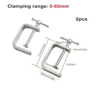 G-Clamp - Morsetto a vite per legno, plastica, metallo e lastre di pietra, campo di serraggio 50-100 mm, in acciaio legato, adatto per fori e fissaggi (0-65 mm)