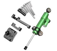 G Compatibile Con Ninja250R Per EX250 2008-2012 Ammortizzatore Per Motocicletta Sterzo Stabilizzatore Staffa Di Montaggio Accessori Universali Regolabili(Green-Black)