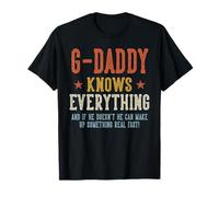 G-Daddy Knows Everything Festa del papà Retro Vintage Maglietta