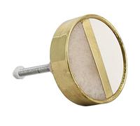 G Decor Pomello per porta bicolore con stemma lunare bianco e oro