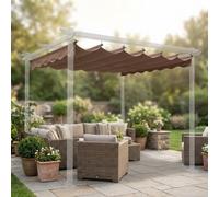 TOP TELO COVER RICAMBIO COPERTURA PER TETTO PERGOLA M 3X3 POLIESTERE ECRù