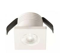 G.E.A.LUCE FARETTO INCASSO LED QUADRATO BIANCO OPACO 3W 3000K LUCA CALDA GFA903C