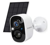 G-ELEK Telecamera Wi-Fi Esterno con Pannello Solare, Videocamera Sorveglianza Esterno WiFi con Colore Visione Notturna/Audio a 2 Vie/2K 3MP HD/Movimento PIR/Sirena/intelligente AI/Impermeabile IP65