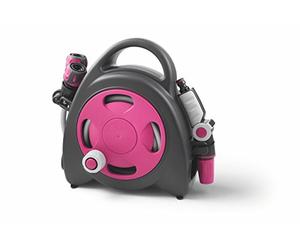 G.F. 80275606, Aquabag Mini, Avvolgitubo Compatto con 11,5 Metri di Tubo e Kit Plug&Play, Fucsia