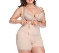 G&F Donna Bodysuit Modellante Evidente Intimo Contenitivo Snellente Postportum Controllo Pancia (Color : Skin, Size : 4XL)
