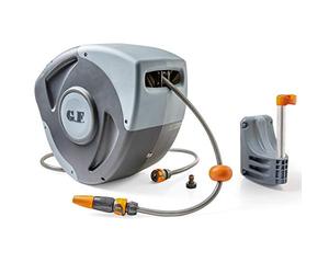 G.F. SRL Rewall 30, Avvolgitubo Automatico a Parete, per l'Irrigazione di Giardini Medio-Grandi, Orientabile 180°, con 30 Metri di Tubo