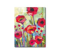 G-factory design Quadri Moderni, Stampa su Tela, Papaveri 70x90cm, Fiori, Misure Personalizzabili su Richiesta