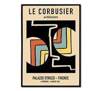 G-factory design Quadro Stampa su Tela, Vintage Bauhaus Poster Famosi d' autore, Stile Geometrico, retrò Anni 60. (70 x 100 cm)